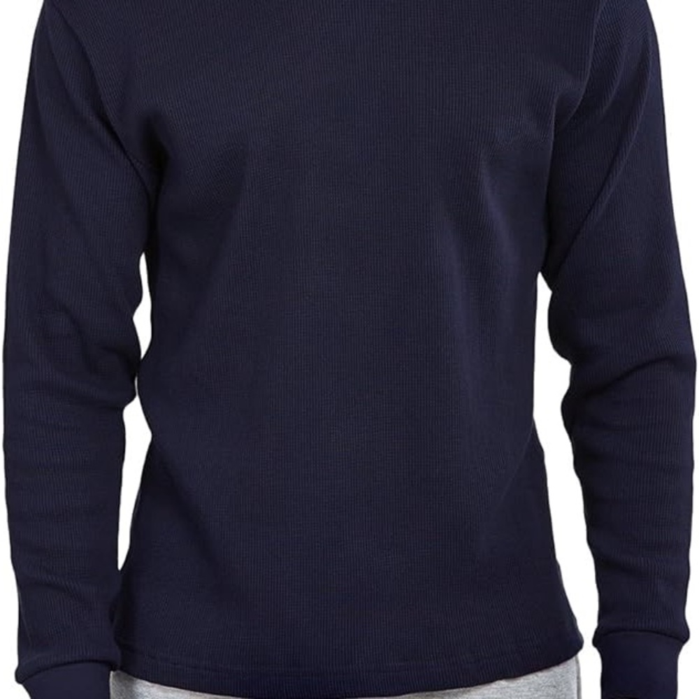 Vince Navy Blue Long Sleeve Waffle/Thermal Long Sleeve (S)